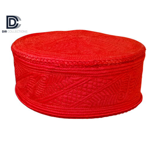 Traditional Original Dir Cap (Dir Topi)-Exclusive Black & Red